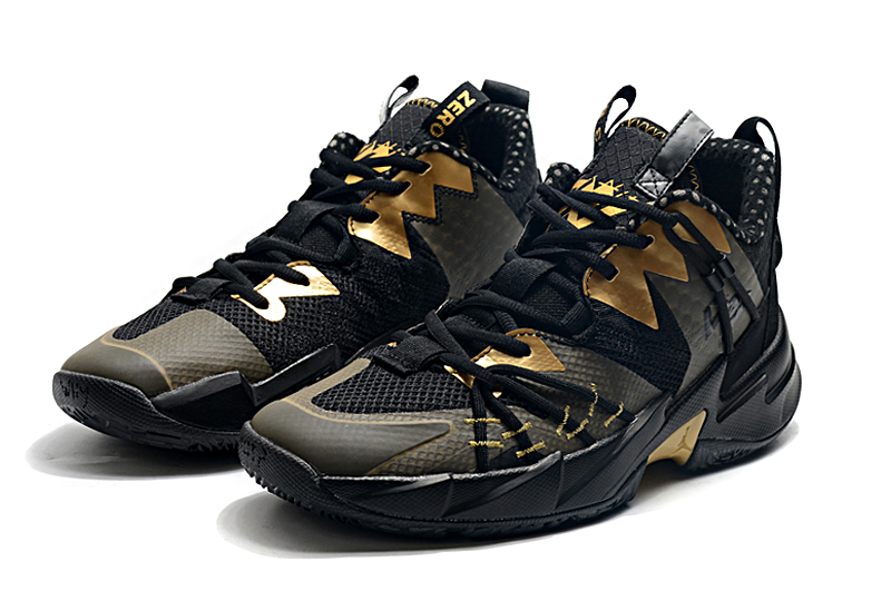 2020 Air Jordan Why Not Zer0.3 Elite Black Gold Basketball Shoes